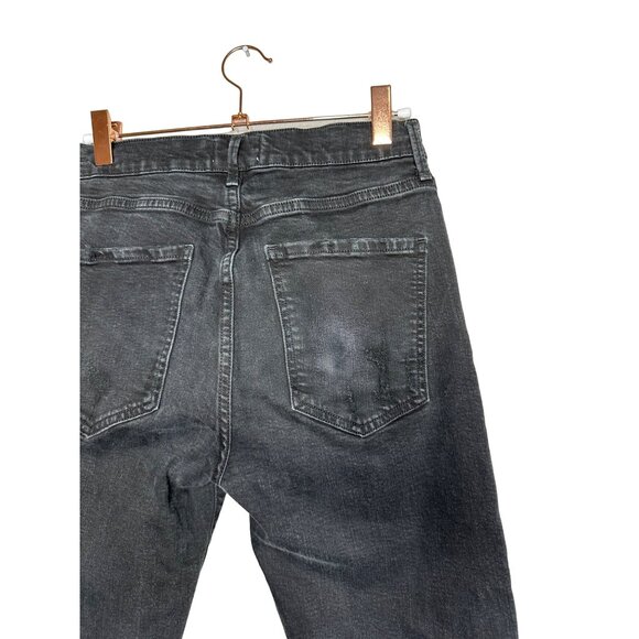 AGOLDE Sophie Crop High Rise Skinny Jeans Size 27 Washed Black Distressed - Picture 7 of 11